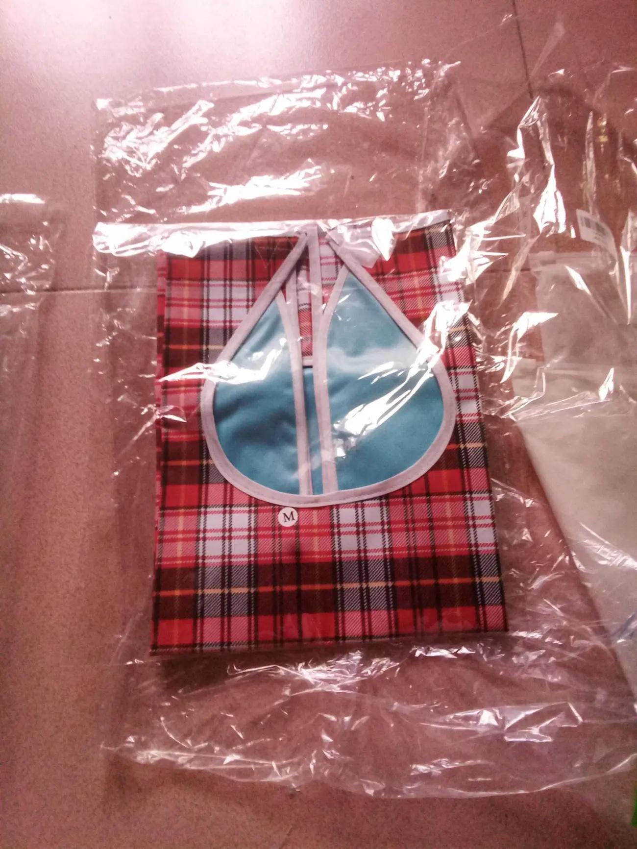 

Двухслойные клетчатые нагрудники, водонепроницаемые, жиронепроницаемые, взрослые нагрудники, фартук для еды, нагрудники для риса M синий