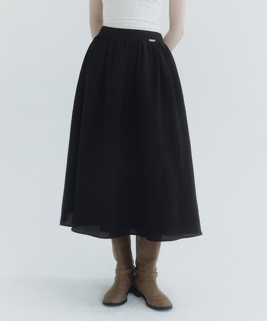 Micene Emmet Striped Pleated Skirt