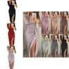 Elegant Women's Off Shoulder Long Sleeve Bodycon Evening Cocktail Party Dress