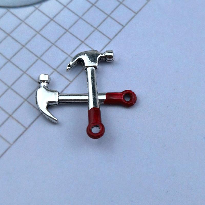 2Pcs Doll House Mini Home Decoration Simulation Maintenance Tool Wrench Hammer
