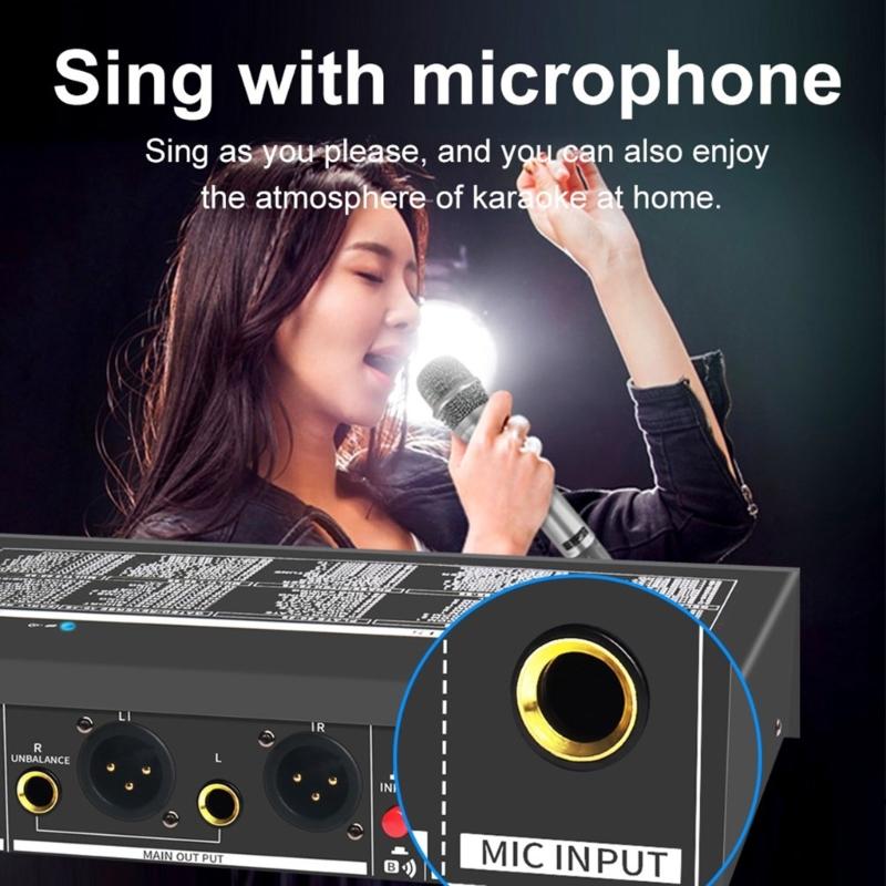 DSP99 Karaoke Mixer With 99 Digital Reverberation Effects BT5.0 Independent Control For Music And Microphone