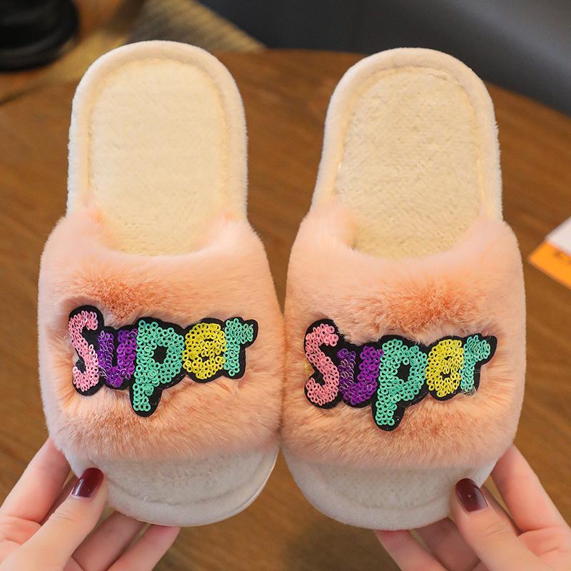 Winter Soft-Soled Cotton Slippers for Toddlers and Girls – Warm Plush Comfort