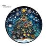 Decorative Accessory for Door Window Acrylic Christmas Hanging Pendant, Double-sided Stained Glass Style Ornament with Metal Unique Gift Friends