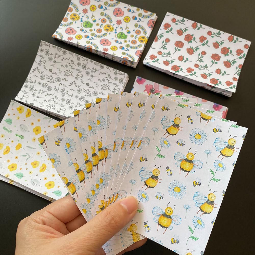 Flower Release Papers for Diamond Painting, Pack of 60 Floral Release Sheets Single Side Paper Cover Replacements for 5D Diamond Art Tool