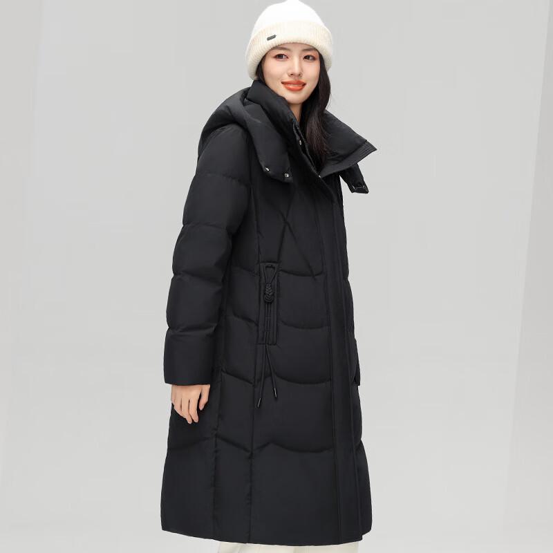 Fengmao Women's Mid-length Down Jacket with Removable Hood