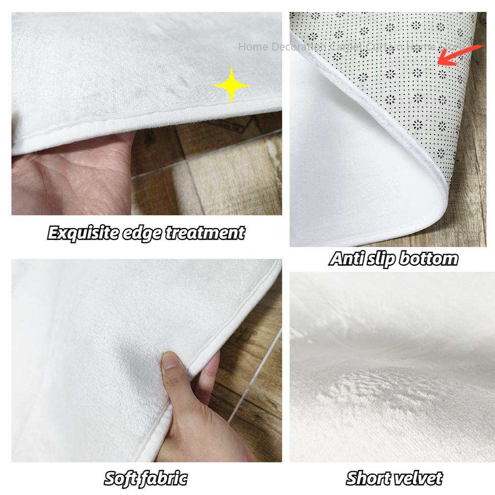 Simple Black Stripe Living Room Decoration Carpet Ins Nordic Bedroom Bedside Plush Non-slip Mat Luxury Study Cloakroom Soft Rug