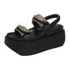 Modes Sieviešu Platformas Sandales JAUNAS Vasaras Dizaineru Zemas Papēžu Masīvi Apavi 8CM Pludmales Iešļūcenes Sieviešu Gladiators Sporta Sandales