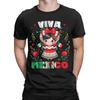 Unique Viva Mexico Mexican Girl Flag Independence Day T-Shirt T-Shirt for Men Crew Neck T Shirt  Short Sleeve Tees Tops