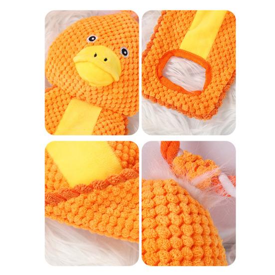 Plush Animal Dog Interactive Toy Stuffed Pig Rabbit Monkey Bird Tug of War Dog Boredom Toy Squeaky Dog Teething Cleaning Chew Toy