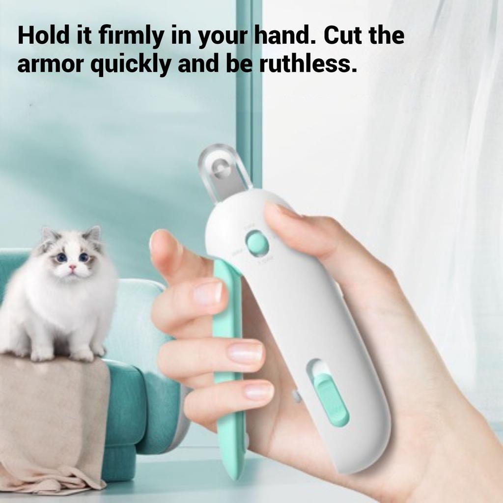 Pet Nail Clippers Dog Cat Nail Trimmer Labor-Saving Nail Clipper Convenient Led Electric Nail Grinder Dog Grooming Supplies