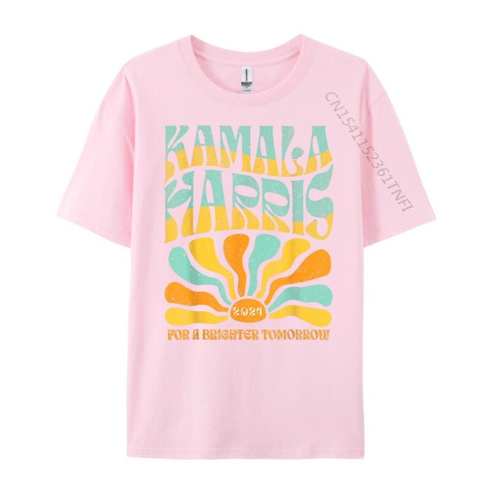 Kamala Harris For A Brighter Tomorrow Boho Aesthetic Hiphop Streetwear Meme Tshirt Large Size Tee Shirt