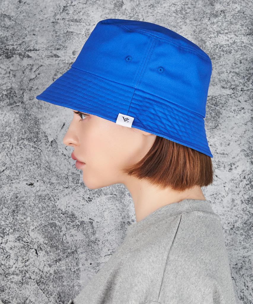 Bajal Monogram Label Color Bucket Hat Blue
