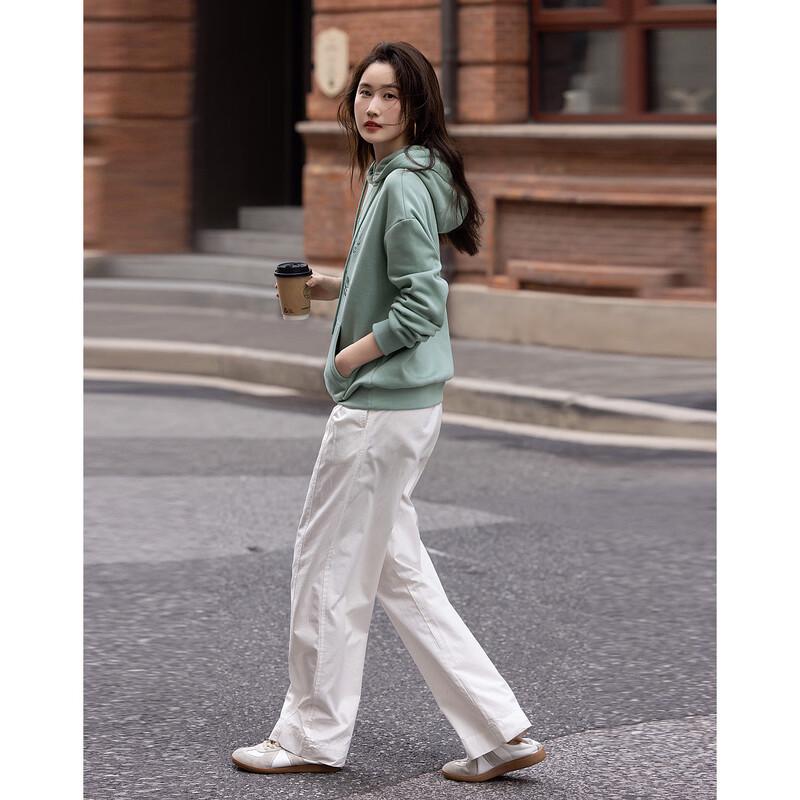 Women's Embroidered Velvety Hooded Sweatshirt