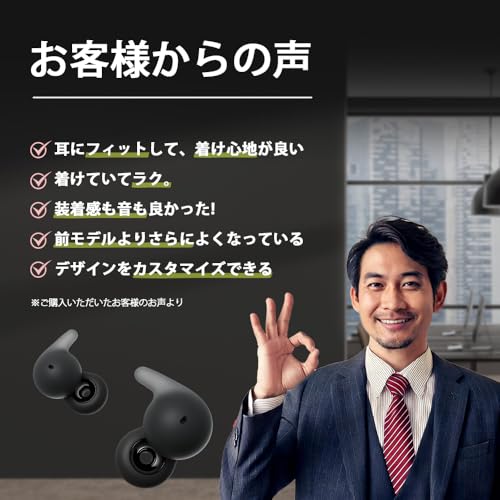Sony LinkBuds Open Bluetooth Wireless Earphones WF-L910 Water-Resistant Long Battery Life 8 Hours Microphone Compact Black