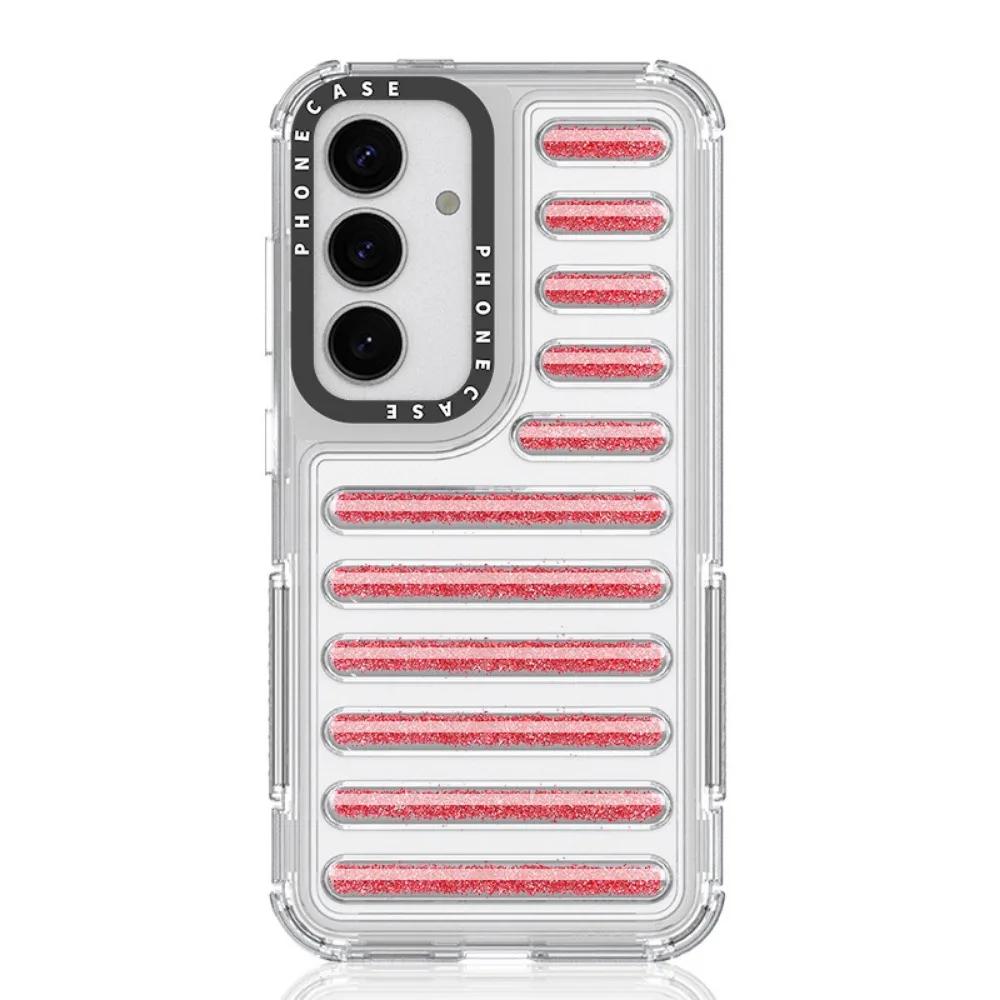 

Прозрачный пластиковый жесткий чехол для телефона Samsung Galaxy S25 Ultra S25 Plus Capsule Glitter Powder Clear Protective Cover Galaxy S25