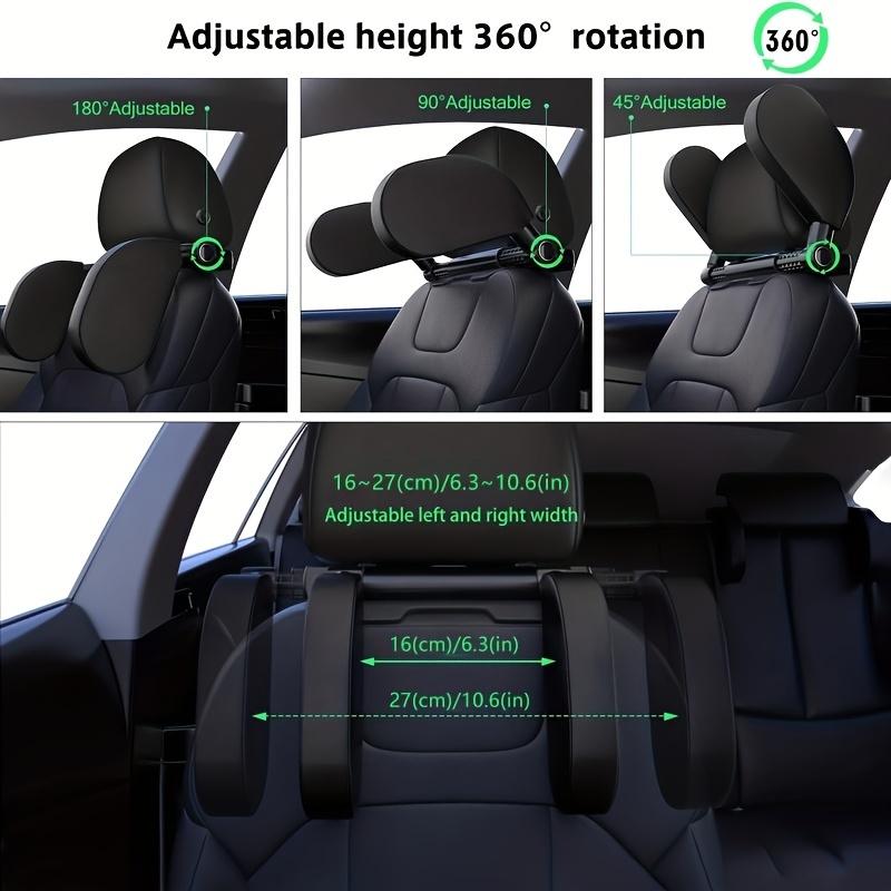 Polštář na opěrku hlavy do auta – Nastavitelný odnímatelný polštář na podporu krku a hlavy pro cestování a spaní v autosedačkách