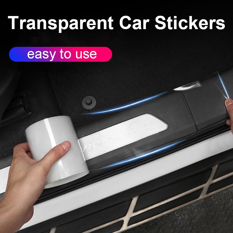 Car Door Protector Stickers Transparent Car Door Threshold Film Anti Scratch Door Edge Bumper Protector Sticker Car Decoration