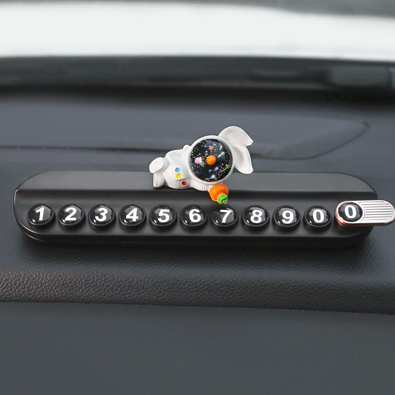 Placa Creativa de Conejo para Teléfono de Coche para Estacionamiento Temporal