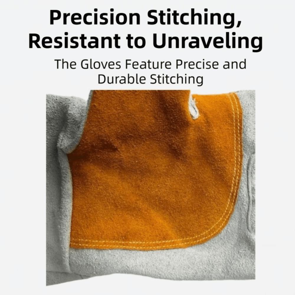 Langlebige dicke Schweißhandschuhe Rindsleder Schutzhandschuhe Hitzebeständige Handschuhe Industrieller Einsatz