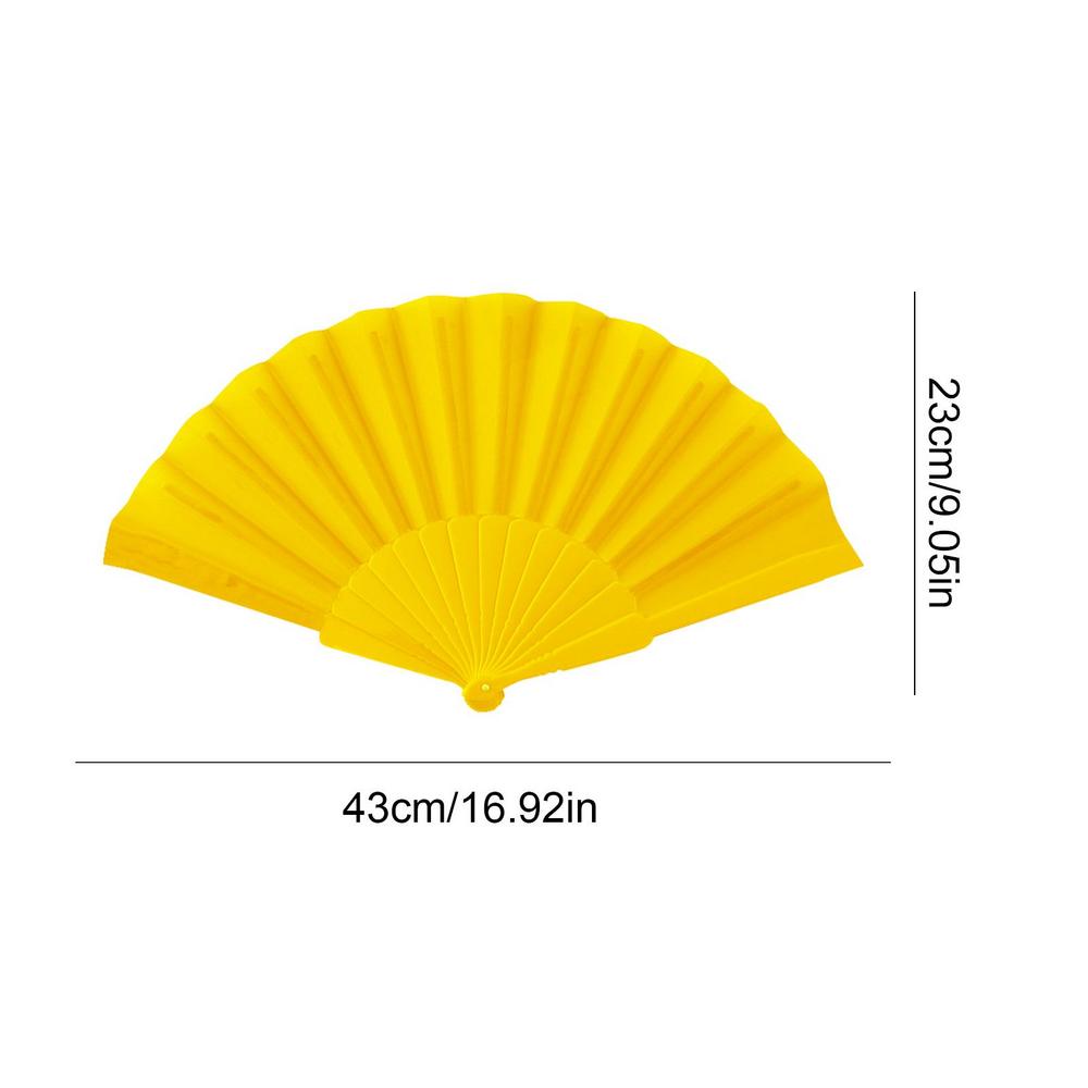 Plastic Bone Dance Fan Tai Chi Fan Yoga Kung Fu Performance Hand Folding Stage Fan Chinese Chinoiserie Wedding Party Decor