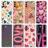Colorful Love Heart Phone Case For Samsung Galaxy S24 Ultra S23 FE S22 S20 S21 5G S10 S9 Plus S10E S8 Soft Silicone Clear Cover