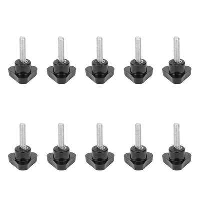 10Pcs Knob Bolt Lathe Hand Grip Twist Knob Nut Screw Triangle Locking Handle Hardware M5x20x20