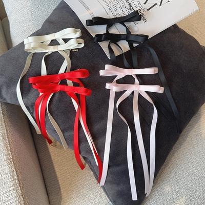 2 Τεμάχια Γλυκά Μακριά Τσιμπιδάκια Μαλλιών με Κορδέλα Φούντα Φιόγκο για Γυναίκες Πλεξούδες Μαλλιών Κορίτσι Πάρτι Κλιπ Μαλλιών Αξεσουάρ Κεφαλής Ενηλίκων