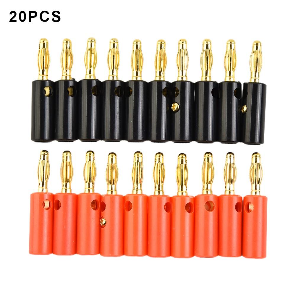 Premium Gold Plated Male Connector for Professional Audio Speaker Wire Cables