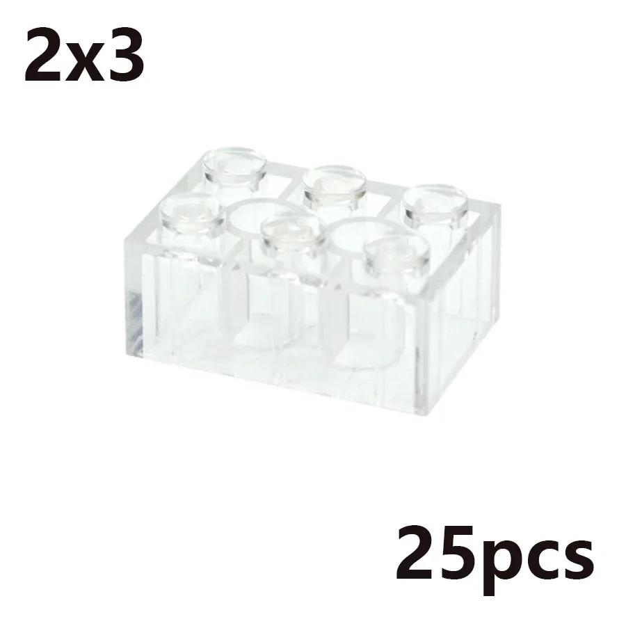 MOC Transparent Thick Building Blocks Figures 1x1 1x2 2x2 2x4 Dots Clear Brick Compatible Brand Educational Creative Toy for Kid