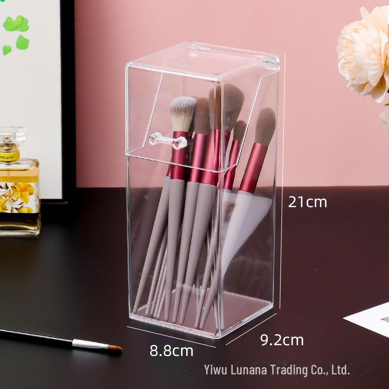 Transparente staubdichte Aufbewahrungsbox für Make-up-Pinsel & Augenbrauenstifte