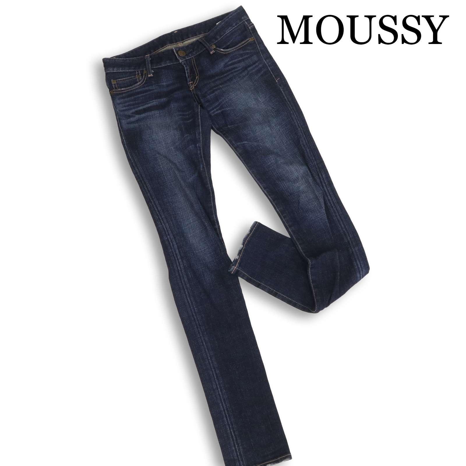 MOUSSY All Year Round USED Processed Stretch Skinny Denim Pants Made in Japan Jeans Sz.26 Women s