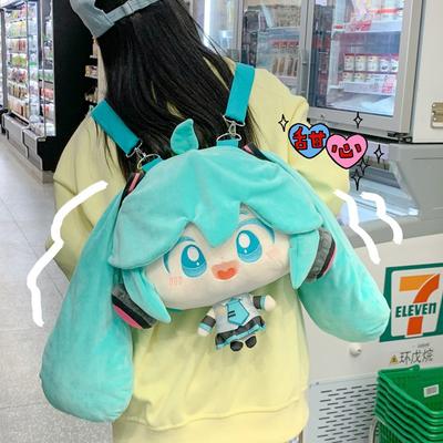 Hatsune Miku Dvourozměrná Roztomilá Dívka Crossbody Kreslená Panenka Batoh Studentský Taška Průhledná Řada