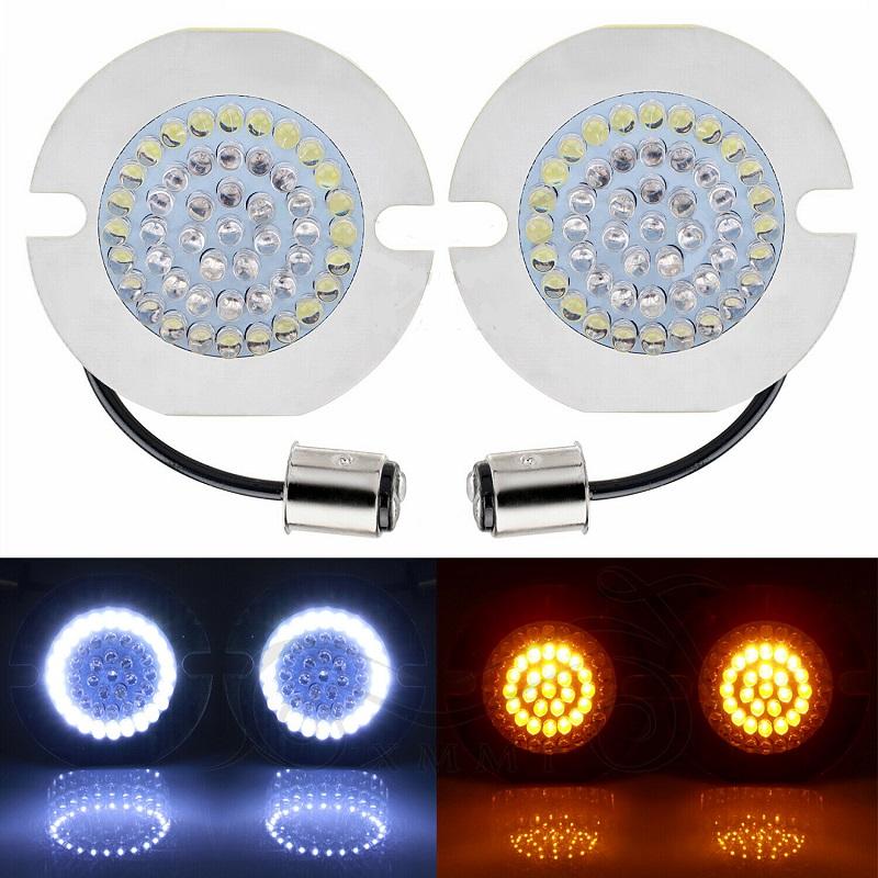 Motorcycle LED Turn Signal Insert Kit 1156&1157 For Harley Electra Glide FLHT Road King