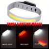 Ultra Light COB Running Wrist Light Charging Safety Wristband with One Click Operation,comfortable Rubber Strap,night Walking,cycling,jogging