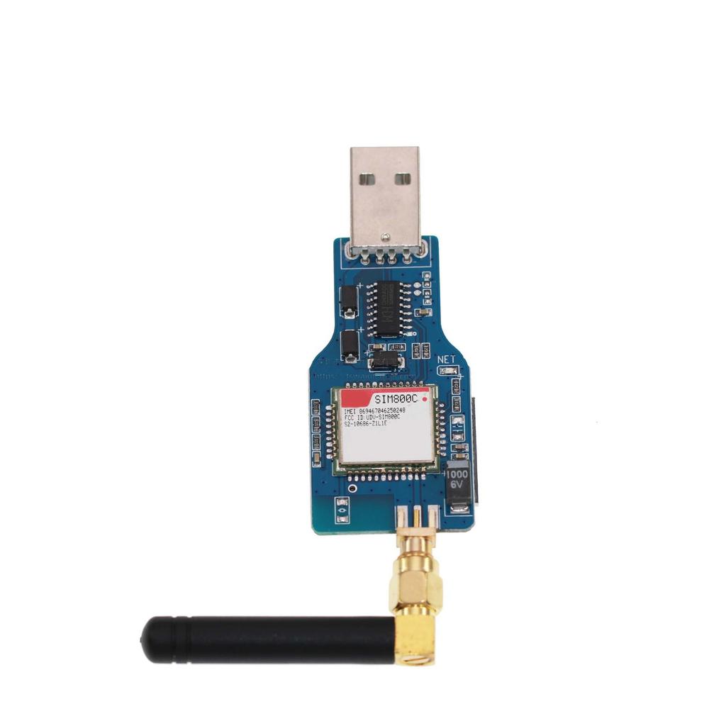 USB To GSM Module: Quad-Band GSM/GPRS SIM800C with Bluetooth for SMS Messaging