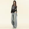 American Retro Loose Straight Wide-leg Pants Women's Autumn and Winter Wide-leg Jeans Women's Autumn and Winter