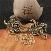 Mahakala Statue Antique Bronze Brasses Tibetan Small Hanging Ornament Sacred Protectors of Dharma Buddhism Sculpture Gift