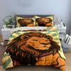 Lion with Striped Background. Bedding Sets Duvet Cover Sets Duvet Covers Pillowcases(1 * Duvet Cover 2 * Pillowcases, Without Duvet Insert)