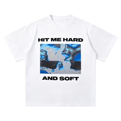 Okładka Albumu Billie Eilish Hit Me Hard And Soft Koszulka Bawełniana Krótki Rękaw High Street Ikona Muzyki Pop Moda Codzienny Top z Grafiką