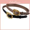 Belt Leather Women With Flowers Shaped Metal Buckle For Daily Casual Office Use