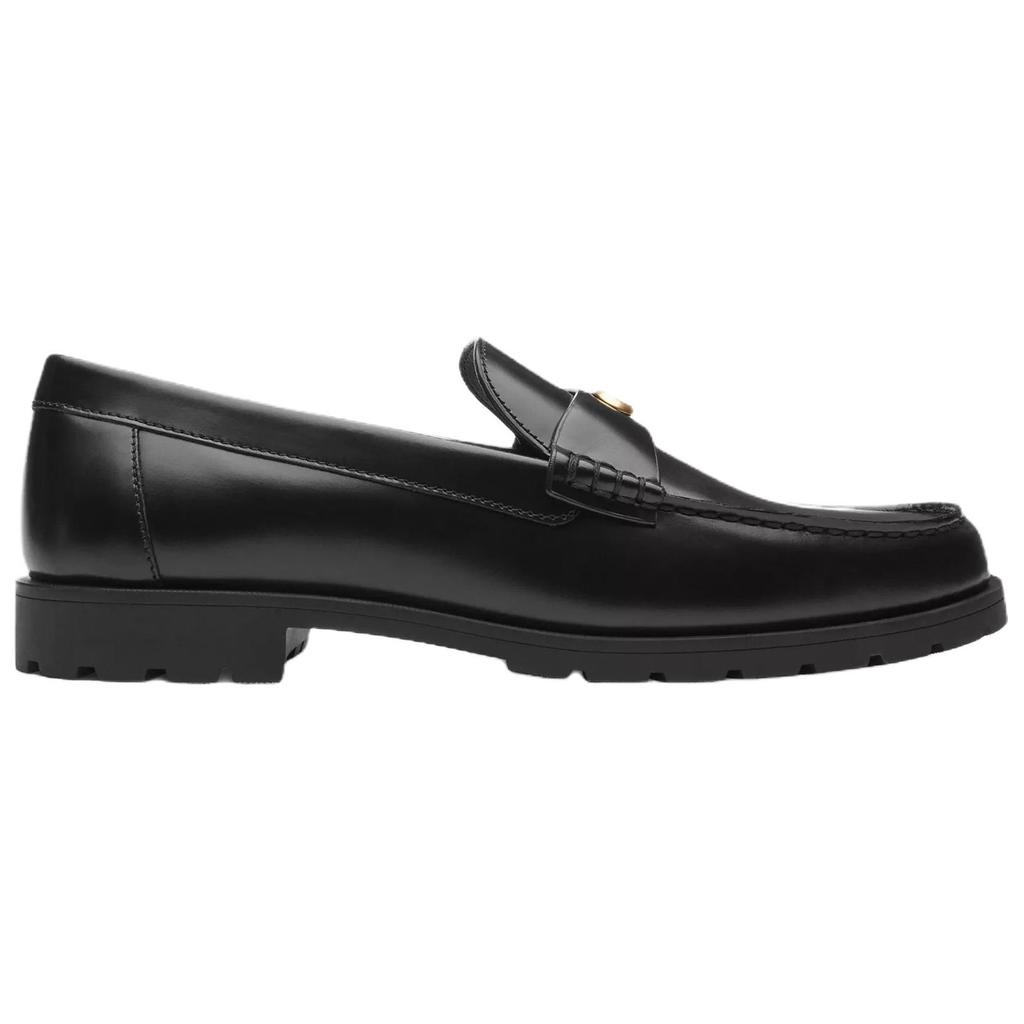 Coach Jocelyn Leather Round Toe Slip-On Loafers Women Loafers Black CW980-BLK