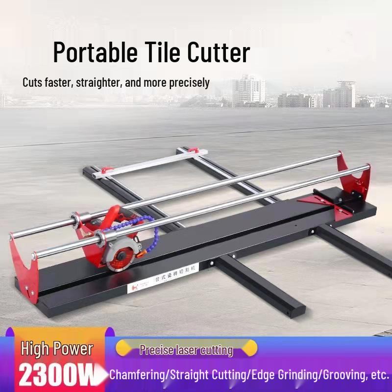 Portable Electric Tile Cutter & Grinder - Multi-purpose, Dust-free, Edge Beveling Machine