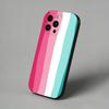 Colorful Striped Minimalist INS Couple Lichee Phone Case for iPhone 17 Air 16 Pro Max 16e 15 Plus 14 13 Mini 12 11  Back Cover
