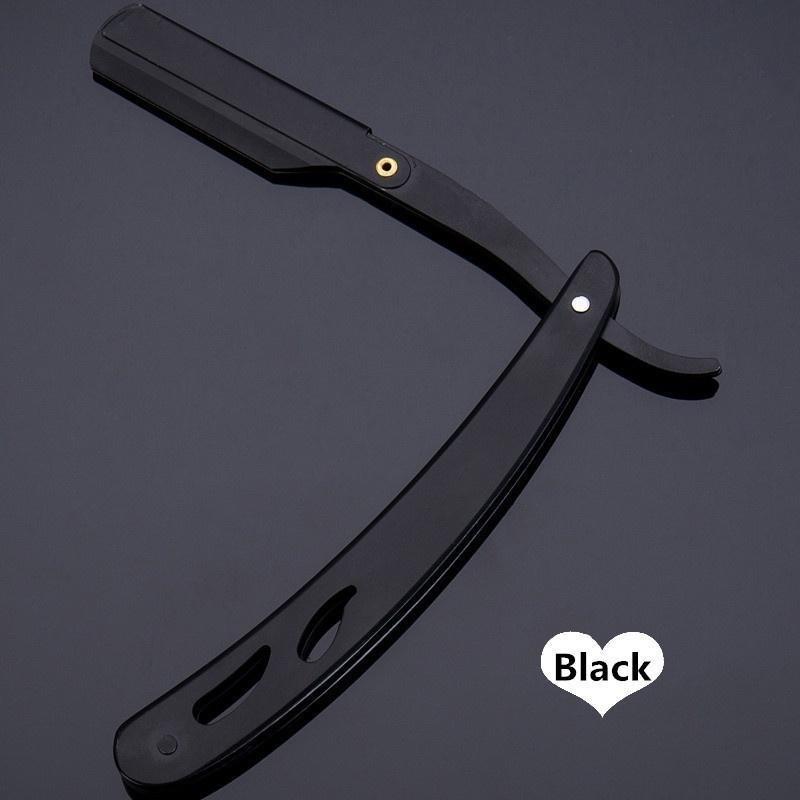 

1 шт. Складная бритва, ручная бритва из нержавеющей стали, инструмент для восстановления волос унисекс 1pc Razor чёрный