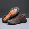 Fashion Men's Casual Shoes  New Trend Sports Casual Synthetic Leather Shoes Men's Lace Up Comfort Outdoor Sports Hiking Shoes