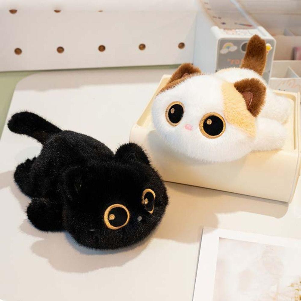 Cute Simulation Cat Plush Doll Soft Siamese Cat Plush Doll Big Eyes Cat Plush Toy Birthday Gift