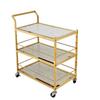 Modern Steel Wood Serving Cart