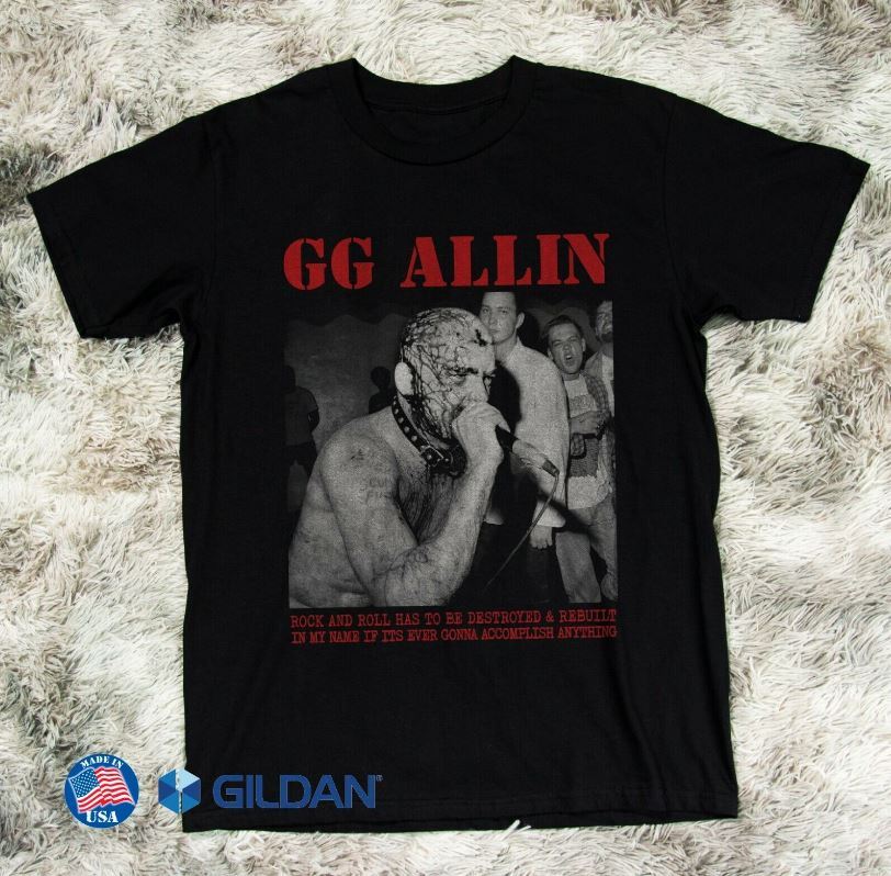 26 GG Allin Singer T-Shirt Punk Rock Unisex T-Shirt Size S-5XL Unisex T-Shirt XXXL