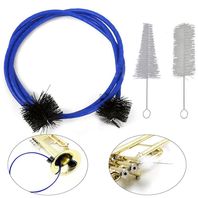 1 Set Trumpet Maintenance Kit Bendable Grasp Snake Brush Mouthpiece Brush Cornet Cleaning Kit Musical Instrument Accessories
