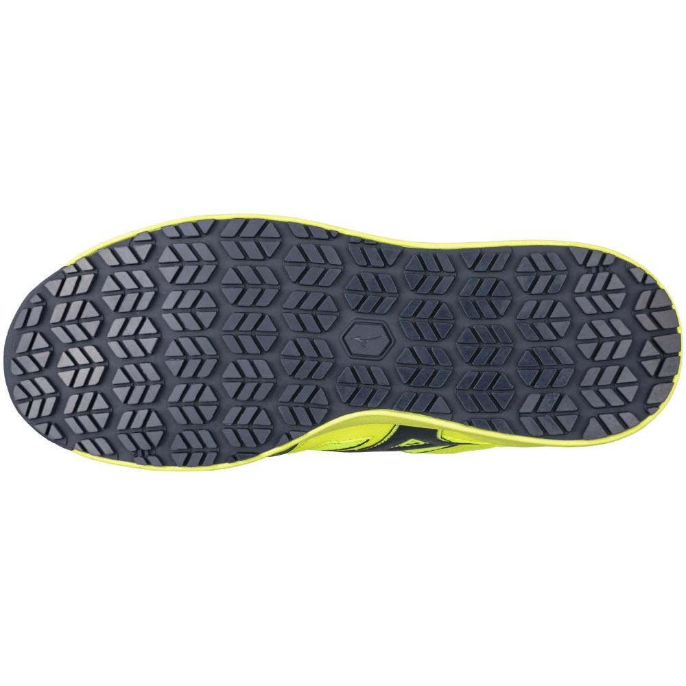 Mizuno LSII Work JSAA Standard Work Shoes Yellow x Dark Size cm Shoes, All-Purpose Lightweight, 22L, (Type A), Gray, 27.0